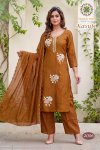 Kasuti Vol 2 By Passion Tree Mal Chanderi Kurti With Bottom Dupatta 